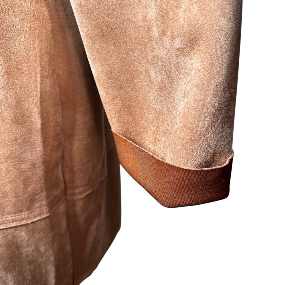 Philosophy Republic Clothing Camel Faux Suede Duster Coat NWOT L - Picture 7 of 12